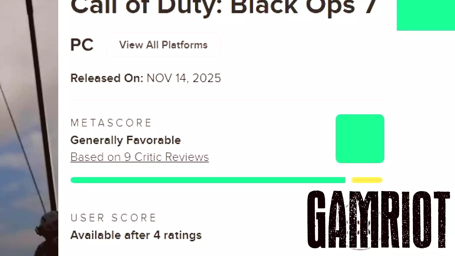 Caution Advised: The Metacritic Score for Call of Duty: Black Ops 7 May Mislead Fans
